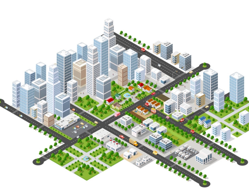 Isometric city illustration